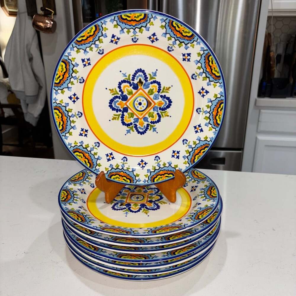 Euro Ceramica Zanzibar Dinner Plates Set of 8